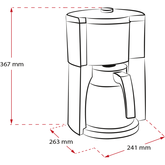 Image du produit de la machine à café filtre LOOK® Therm Timer, blanche - 18