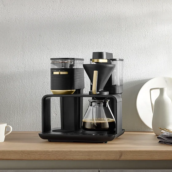 Produktbild av EPOS® filterkaffemaskin med kvarn, svart-guld - 2