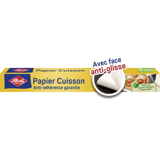 Papier Cuisson 16 feuilles Anti-adhérent ALBAL Papier Cuisson 16 feuilles Anti-adhérent ALBAL