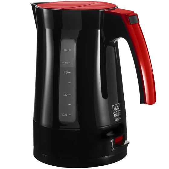 Produktbild von Enjoy Aqua Wasserkocher, Schwarz-Rot - 1