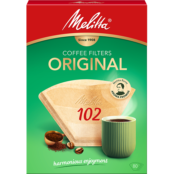 Filtres à café Melitta® Original, 102®, boîte de 80 filtres, bruns