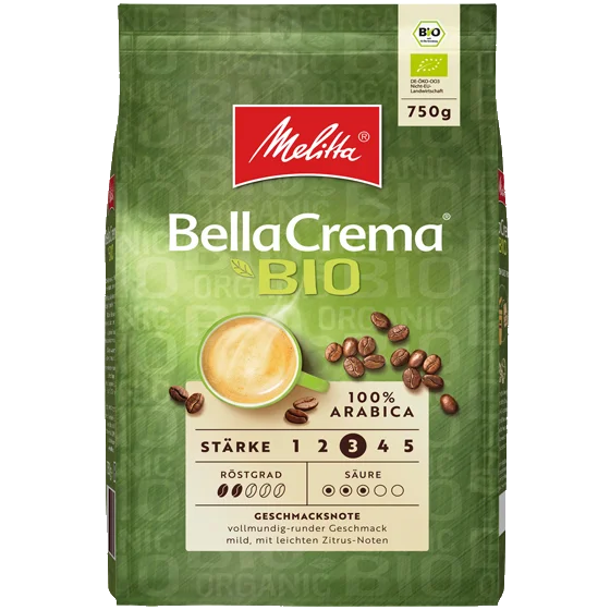 Melitta® BellaCrema® Bio Produktbild von Melitta® BellaCrema® Bio Kaffeebohnen 750g - 2