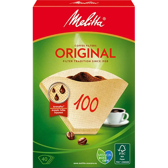 Melitta® Original Coffee Filters (Size 100 - 40 pack) Product image of Melitta® Original, 100, brown, 40 pcs. Filter bags® - 1