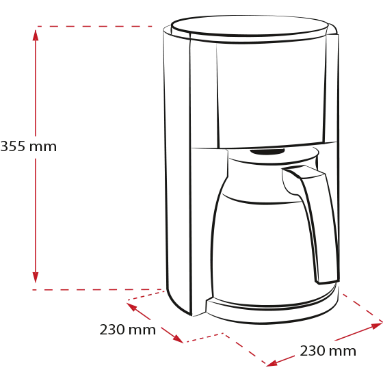 Image du produit de la machine à café filtre Look® Therm Selection M661, noire - 1
