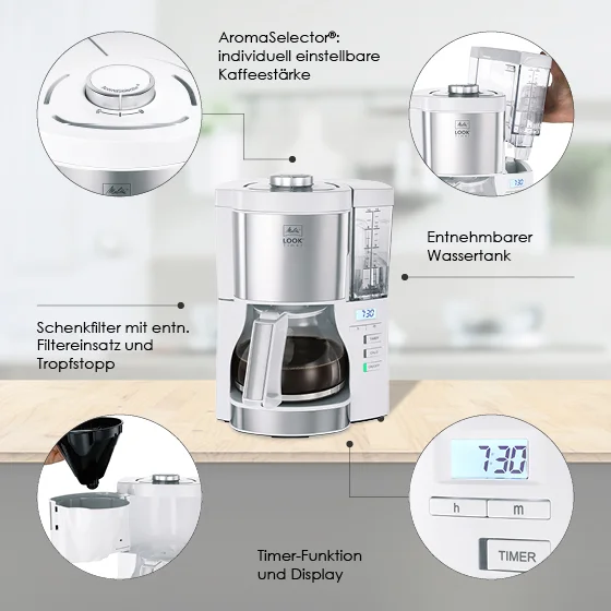 Produktbild von LOOK® Timer, weiss (Refurbished) Filterkaffeemaschine - 4