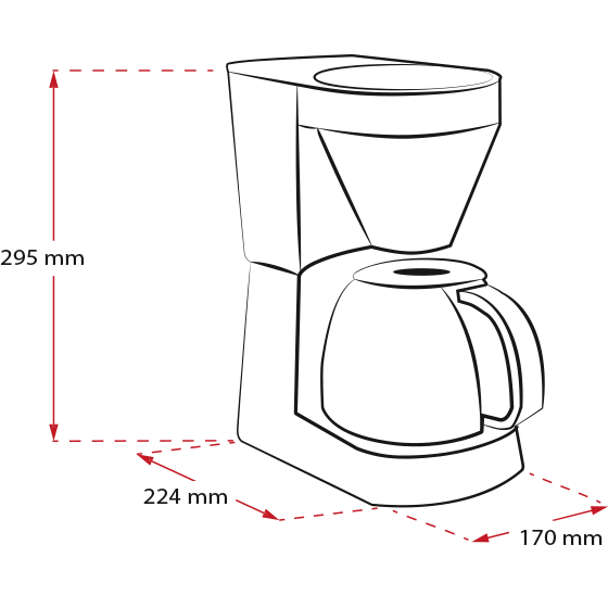 Produktbillede af Easy Filter kaffemaskine, sort - 1