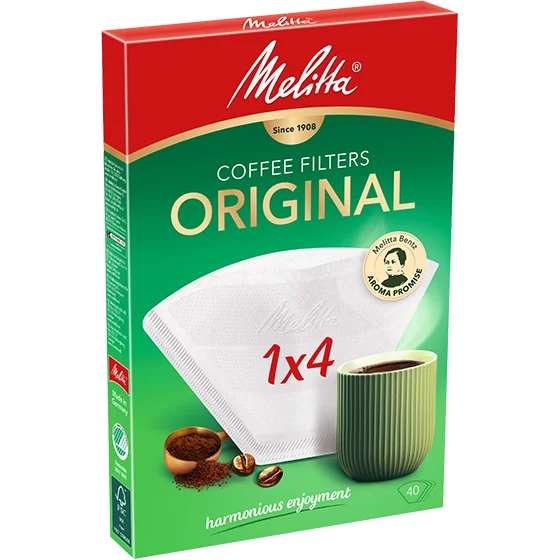 Product image of Melitta® Original, 1x4®, 40 pieces, white filter bags® - 2