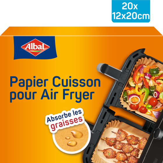 Papier Cuisson rectangle pour Air Fryer ALBAL