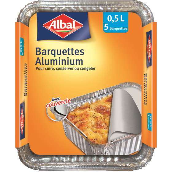 Barquettes Aluminium Albal 0,5L