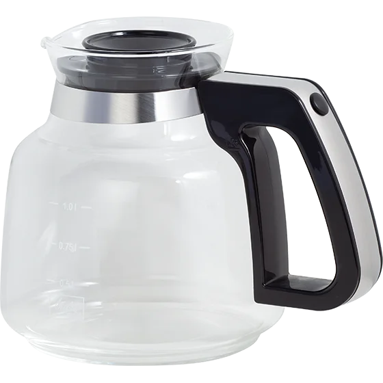 Glaskanne für Excellent 5.0 Filterkaffeemaschine Farbe: Schwarz-Edelstahl