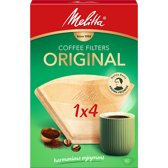 Melitta® Original, 1x4®, 80 stuks, naturel bruin Melitta® Original, 1x4®, 80 stuks, naturel bruin