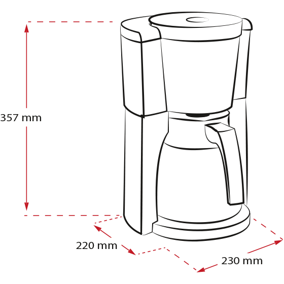 Produktbild von Look® IV Therm Timer Filterkaffeemaschine, Schwarz - 1