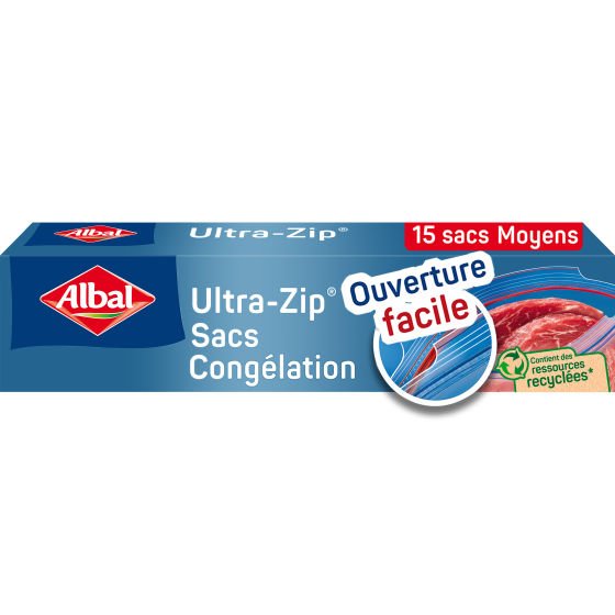 Sacs Congélation Ultra Zip Fermeture Zip 3L x20 ALBAL