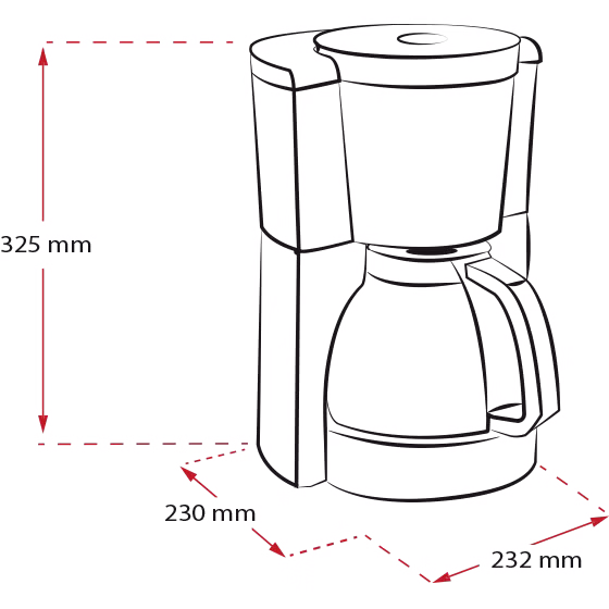 Image du produit de la machine à café filtre LOOK® Selection, rouge - 1