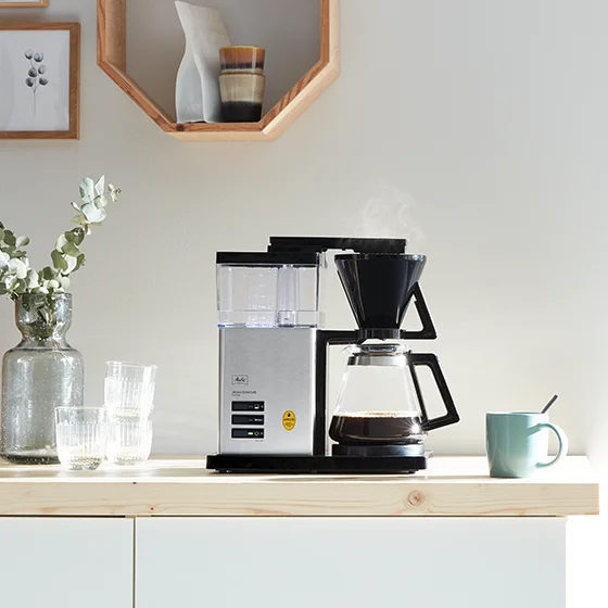 Produktbild von AromaSignature® DeLuxe Filterkaffeemaschine, Schwarz-Edelstahl - 8