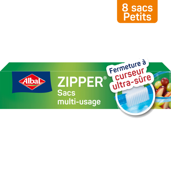 Sacs multi-usages Zipper  Fermeture à curseur Petit Modèle 1L x12 ALBAL 