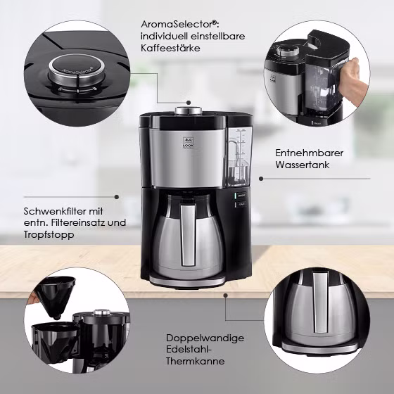 Produktbild von LOOK® Therm Perfection Filterkaffeemaschine, Schwarz - 17