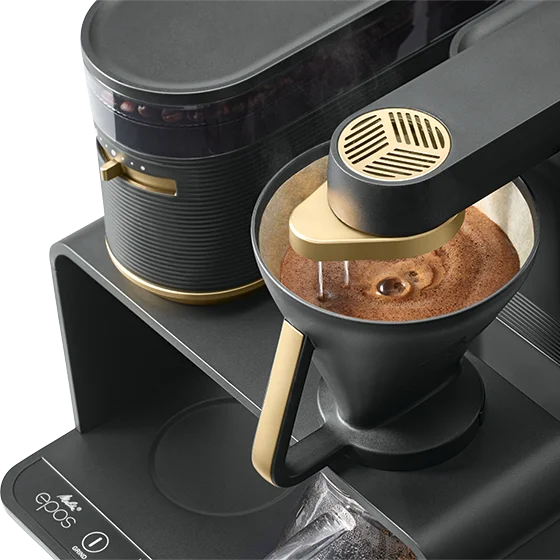 Produktbild av EPOS® filterkaffemaskin med kvarn, svart-guld - 4