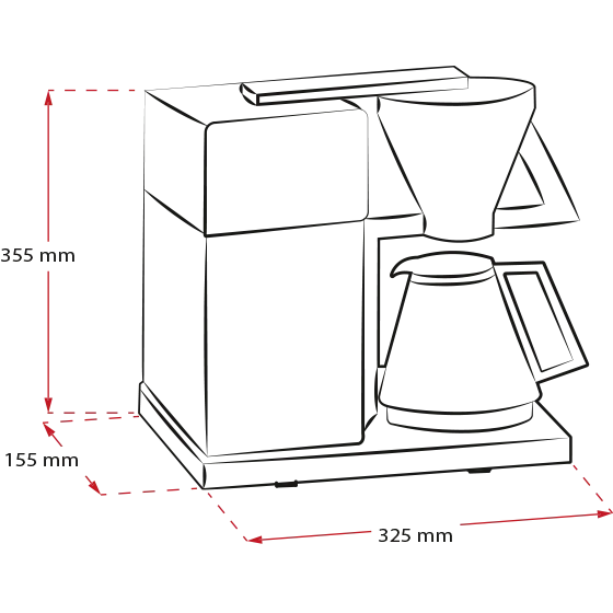 Produktbild von AromaSignature® DeLuxe Filterkaffeemaschine, Schwarz-Edelstahl - 3