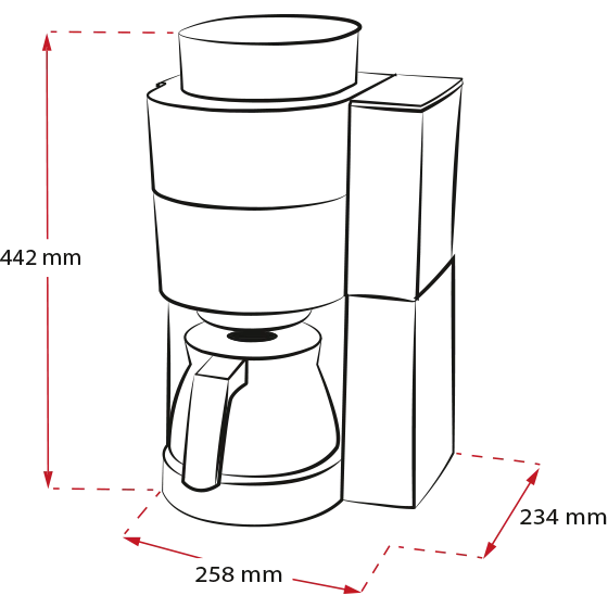 Produktbild von AromaFresh Filterkaffeemaschine mit Mahlwerk - 3