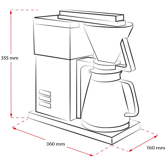 Produktbillede af Melitta One® filterkaffemaskine, sort rustfrit stål - 8