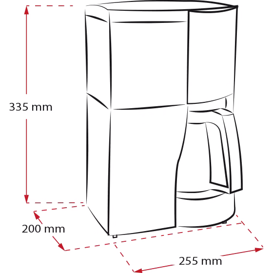 Produktbild von Optima Timer Filterkaffeemaschine, Schwarz - 7