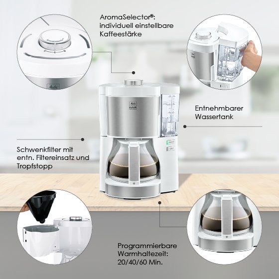 Produktbild von LOOK® Perfection Filterkaffeemaschine, Weiss - 19