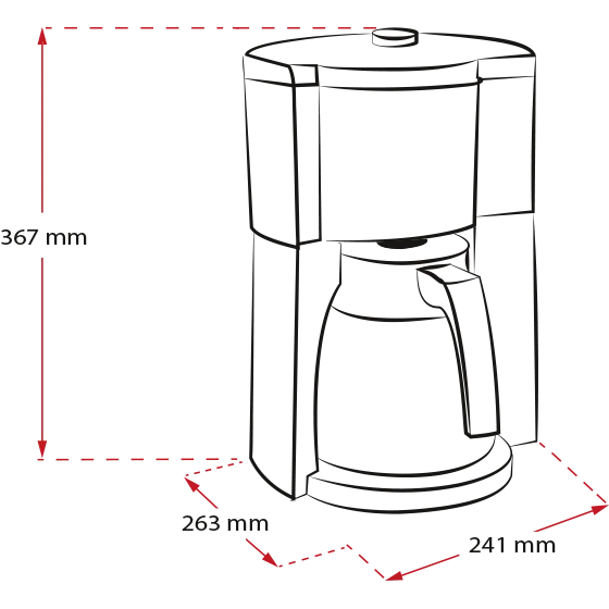 Productafbeelding van LOOK® Therm Perfection filterkoffiezetapparaat, wit - 15
