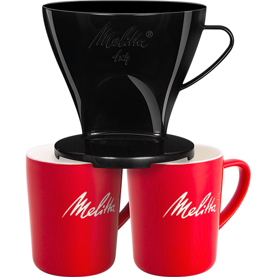 Kaffeefilter 1x4® & 2 Melitta® Porzellanbecher