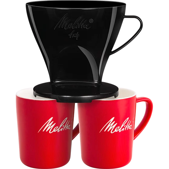 Kaffeefilter 1x4® & 2 Melitta® Porzellanbecher Kaffeefilter 1x4® & 2 Melitta® Porzellanbecher