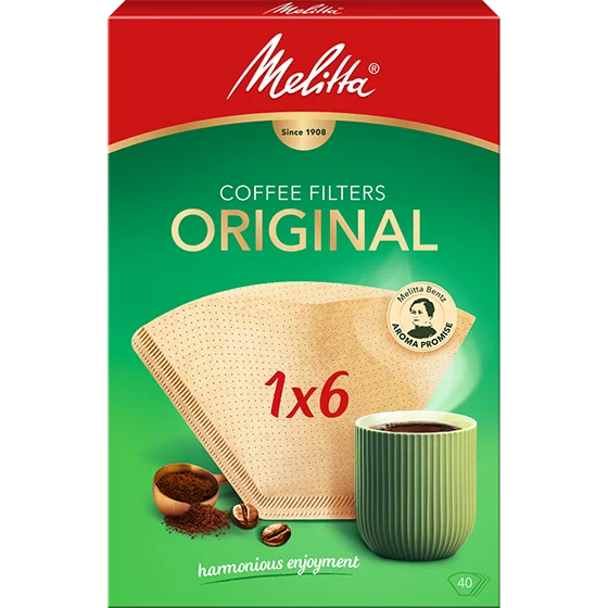 Filtres à café Melitta® Original, 1x6®, boîte de 40 filtres, bruns Image du produit : Melitta® Filter Bags® Original, 1x6®, marron Filter Bags® - 2
