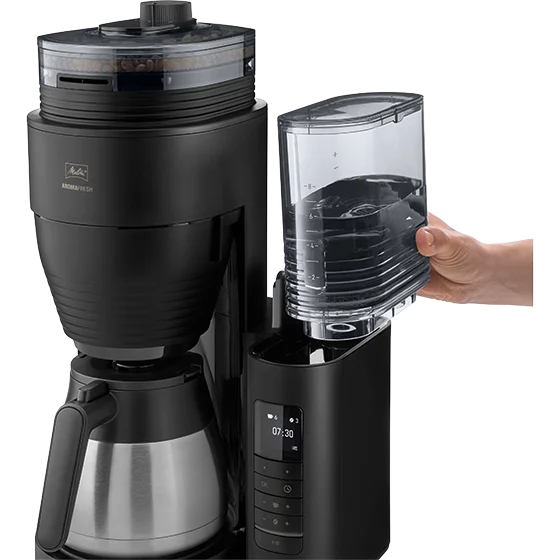 Productafbeelding van AromaFresh Therm Pro filterkoffiezetapparaat met molen, zwart - 3