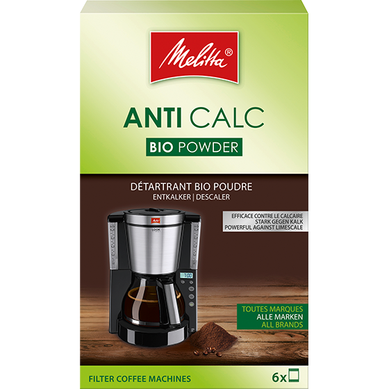 Anti Calc Bio Pulver für Filterkaffeemaschinen, 6x20g