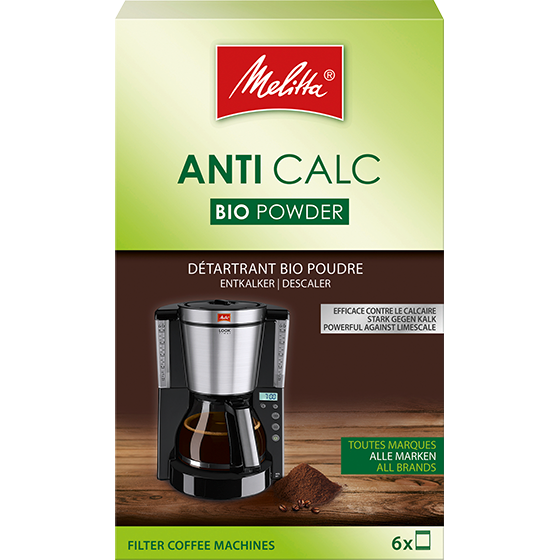 Anti Calc Bio Pulver für Filterkaffeemaschinen, 6x20g