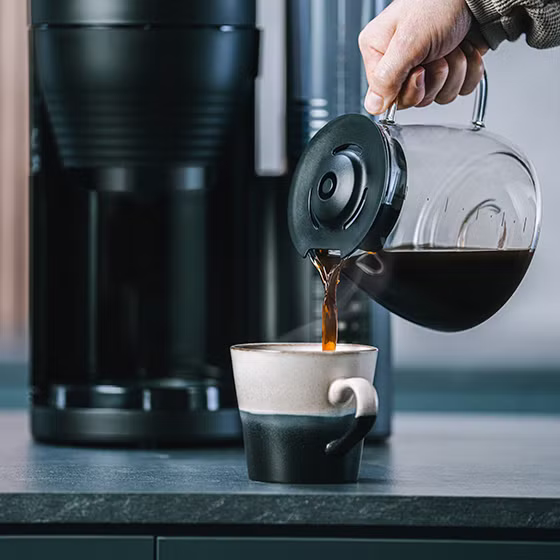 Product image of AromaFresh Pro filter coffee machine with grinder, black - 1