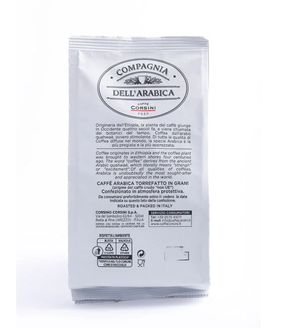 Image du produit : Grains de café Malabar moussonné d'Inde Caffè Corsini 250 g - 1