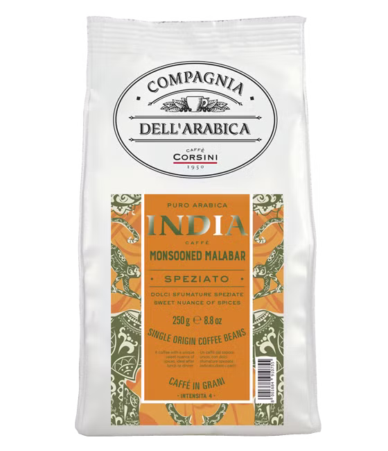 Image du produit : Grains de café Malabar moussonné Caffè Corsini India 250 g - 3