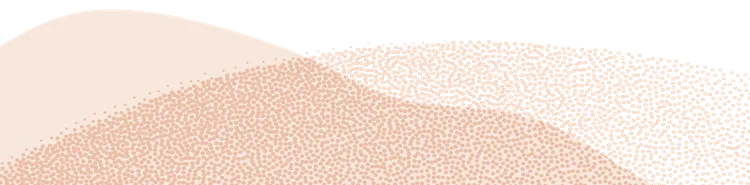 Illustration von Bergen in Aprikose und Aprikose-gepunktet
