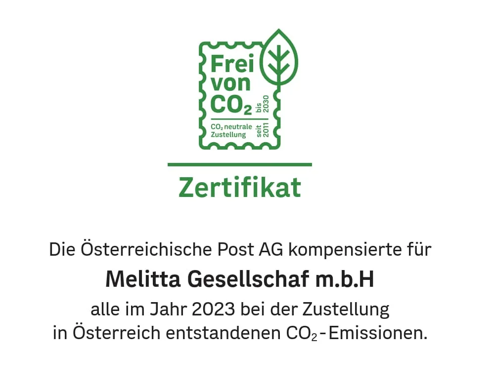Österreichische Post Zertifikat für kompensation von Co2-Emissonen