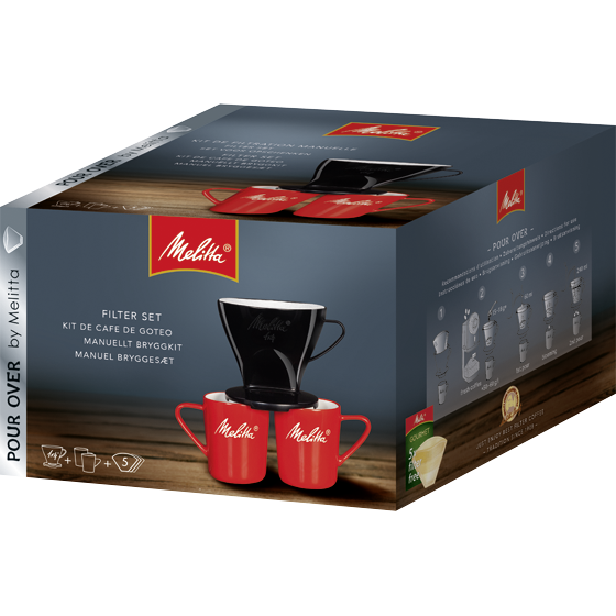Melitta Filtres à Café 1x4 Original X100 - Lot De 100 Filtres En Papier Blanc Pour Cafetières Filtre