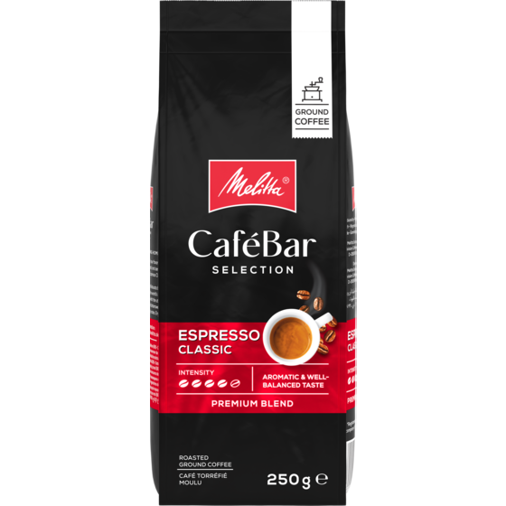 Melitta® CaféBar Espresso Classic - Aromatic & Sensuous Ground Coffee