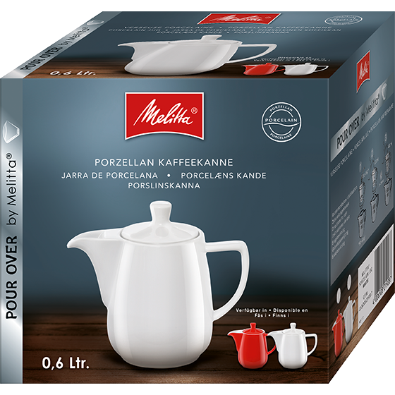 Pour Over Porzellankanne, 0,6l | Rot